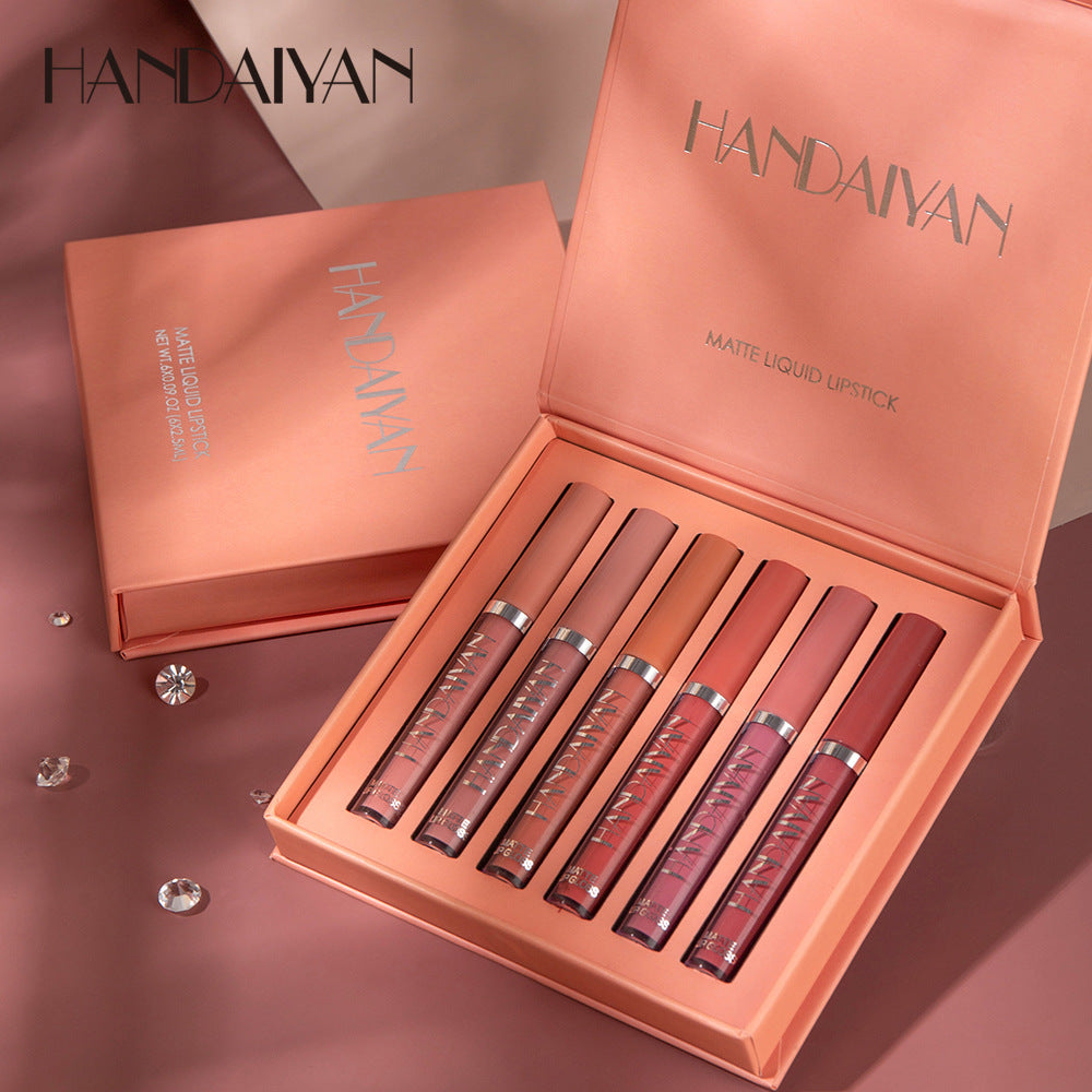 HANDAIYAN 6-Piece Matte Lip Glaze Set