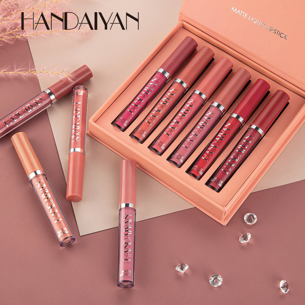HANDAIYAN 6-Piece Matte Lip Glaze Set