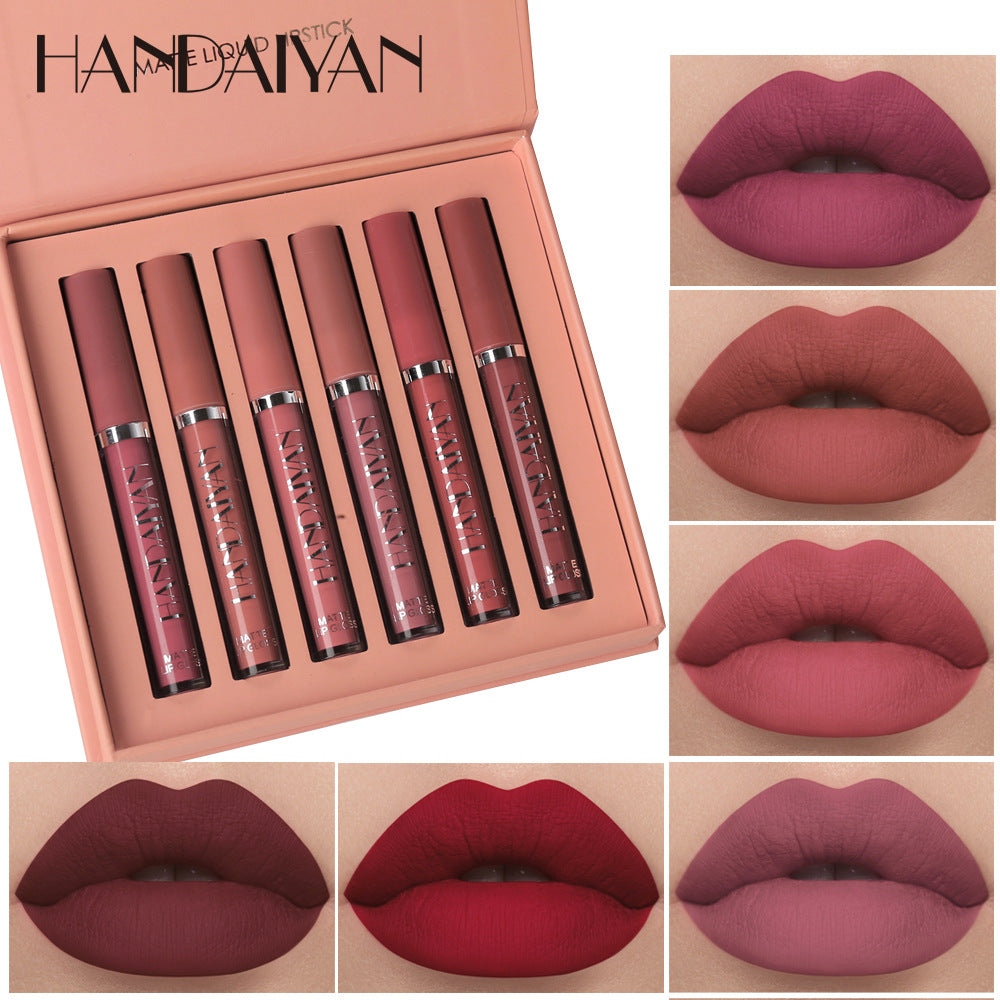 HANDAIYAN 6-Piece Matte Lip Glaze Set