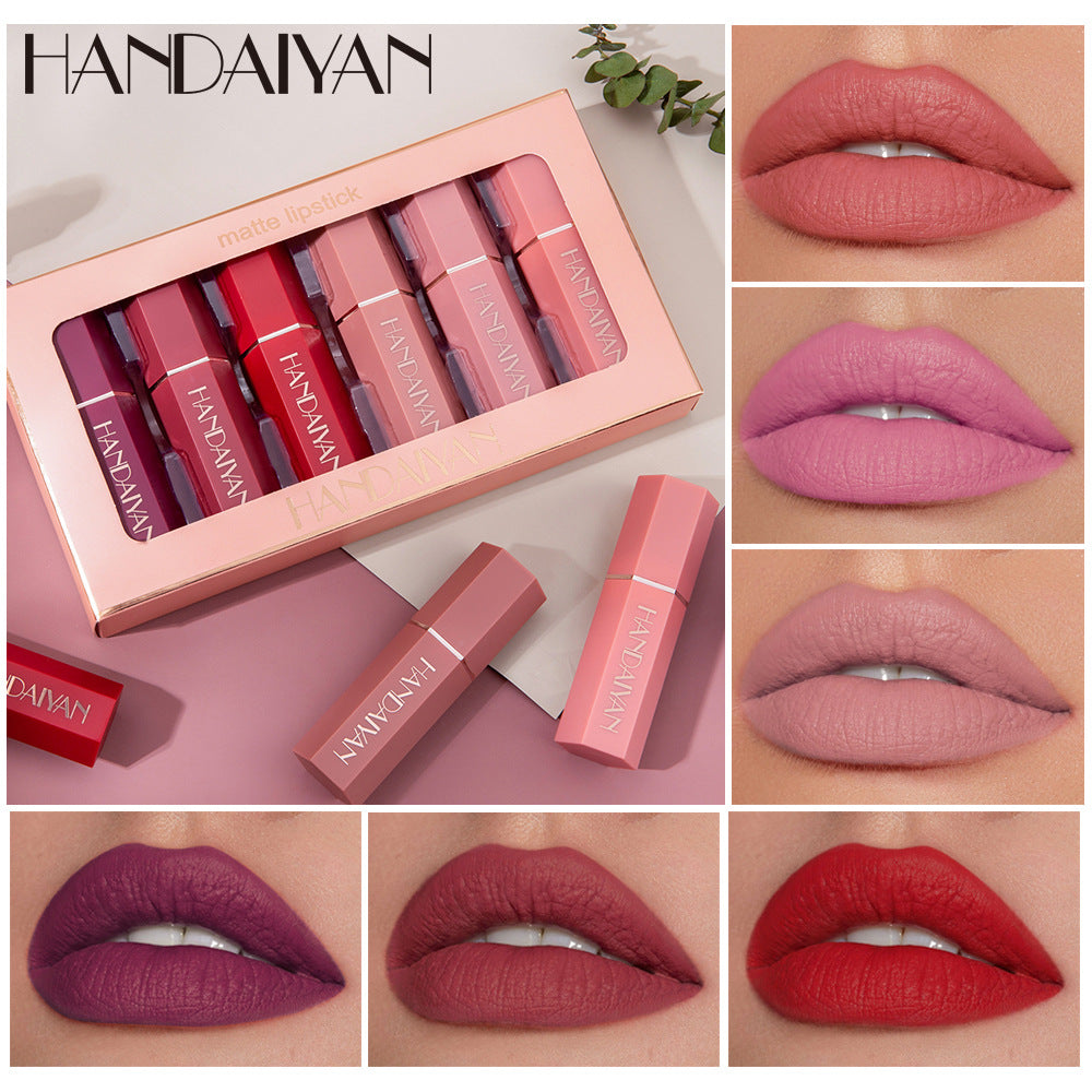 HANDAIYAN Matte Hexagon Lipstick Set
