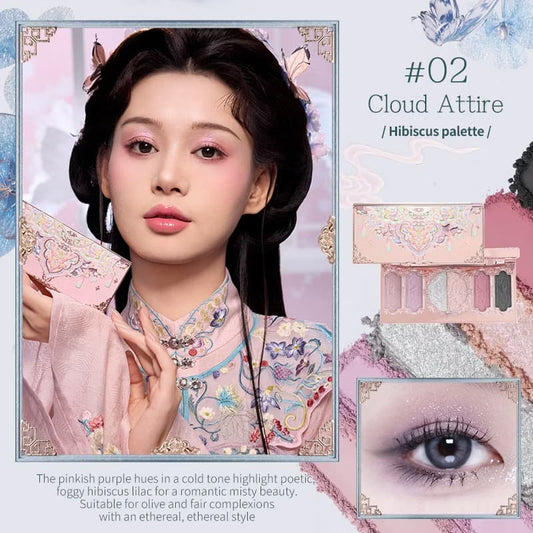 Flower Knows Butterfly Cloud Collar Collection Embossed Six-Color Makeup Palette – 6.5g
