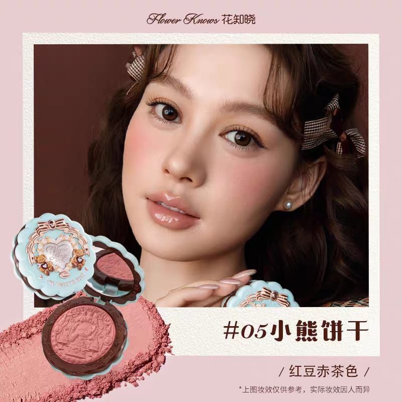 Flower Knows Sweet Bear Satin Blush with Embossed Design