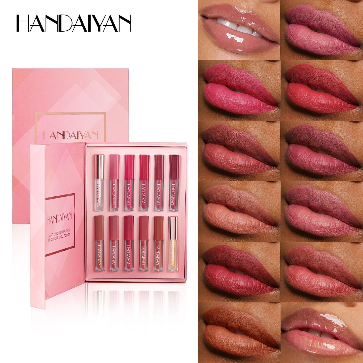 HANDAIYAN Square Tube Liquid Lipstick Set