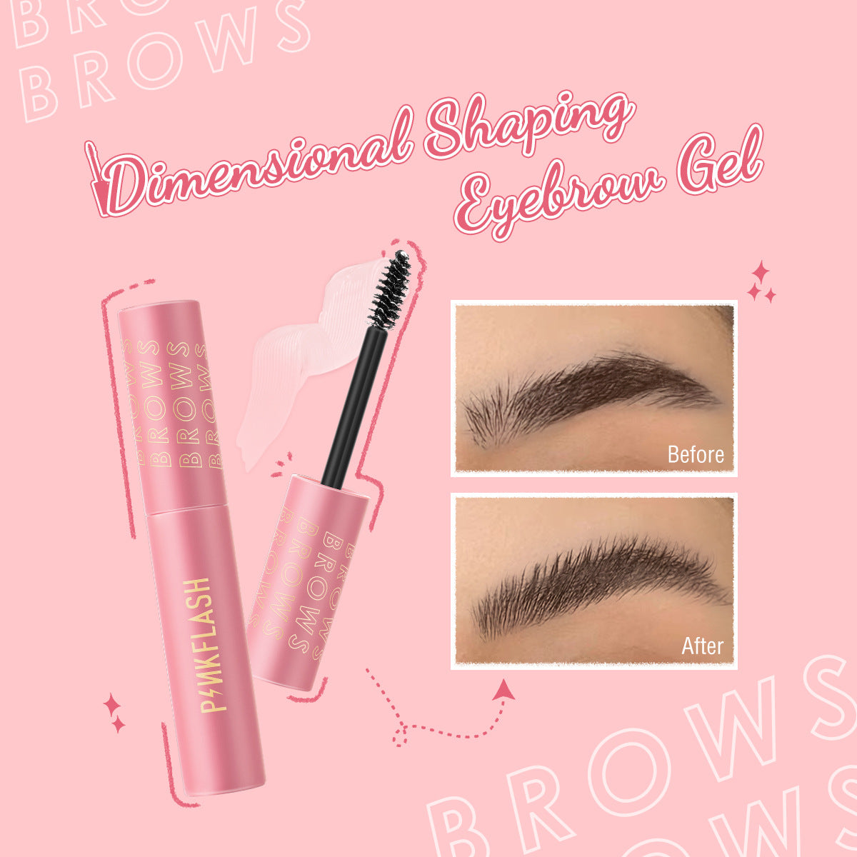 PINKFLASH Long-Lasting 3D Sculpting Brow Gel
