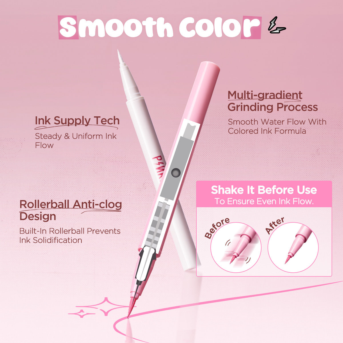 PINKFLASH Color Party Waterproof Eyeliner Set