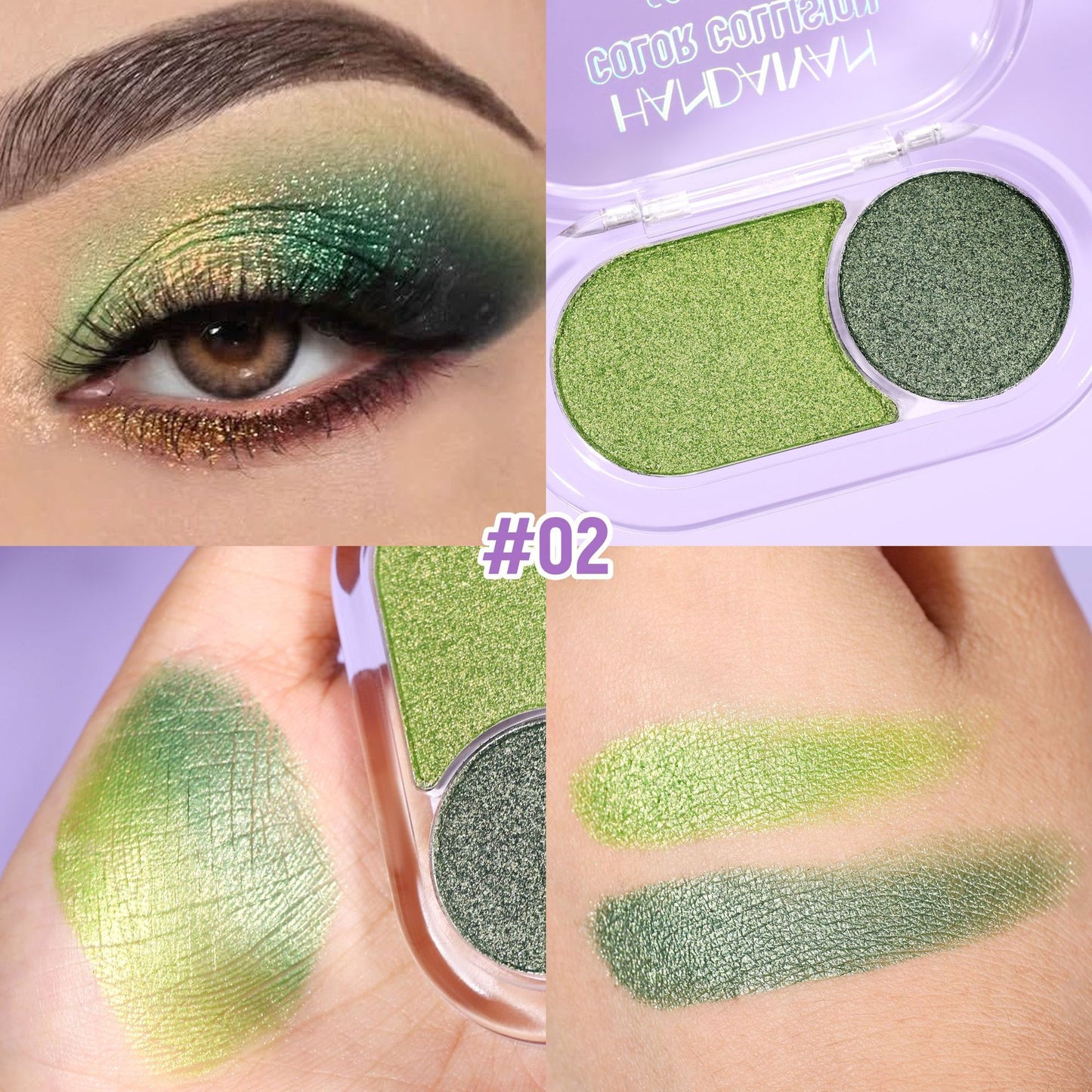HANDAIYAN Dual-Color Eyeshadow Palette