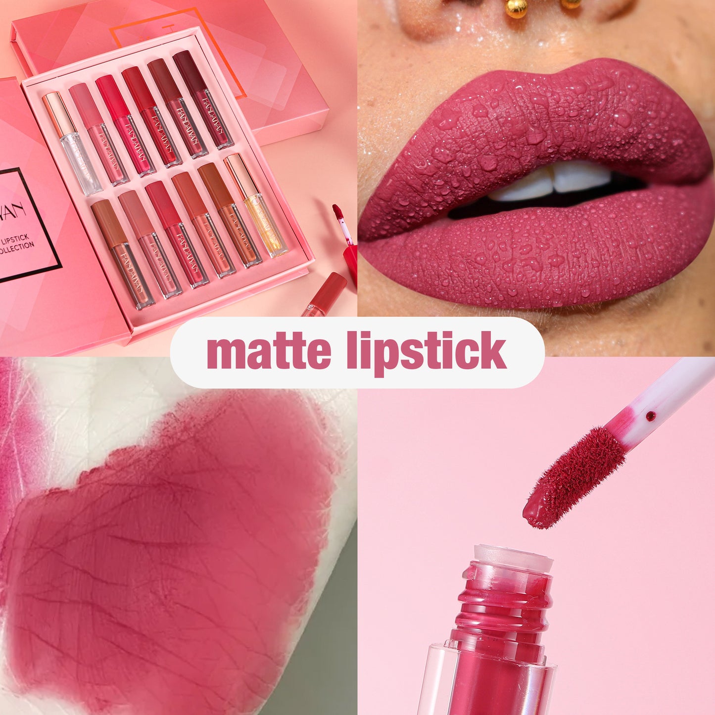 HANDAIYAN Square Tube Liquid Lipstick Set