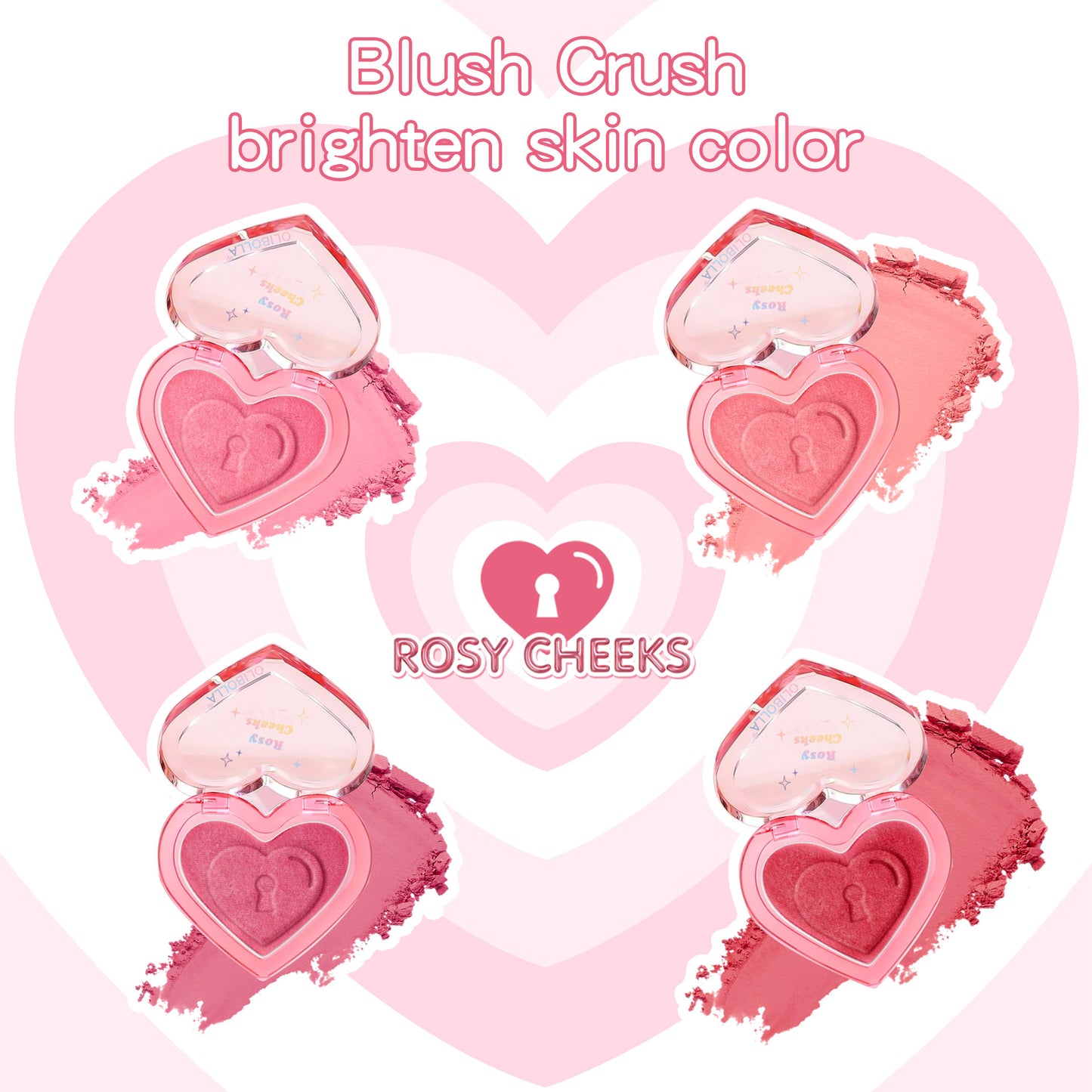 OLIBOLLA Heart-Shaped Blush & Contour Palette