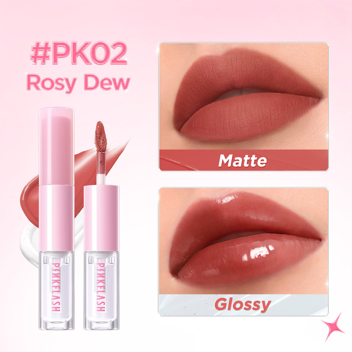 PINKFLASH Dual-Ended Matte Lip Stain & Glossy Lip Lacquer