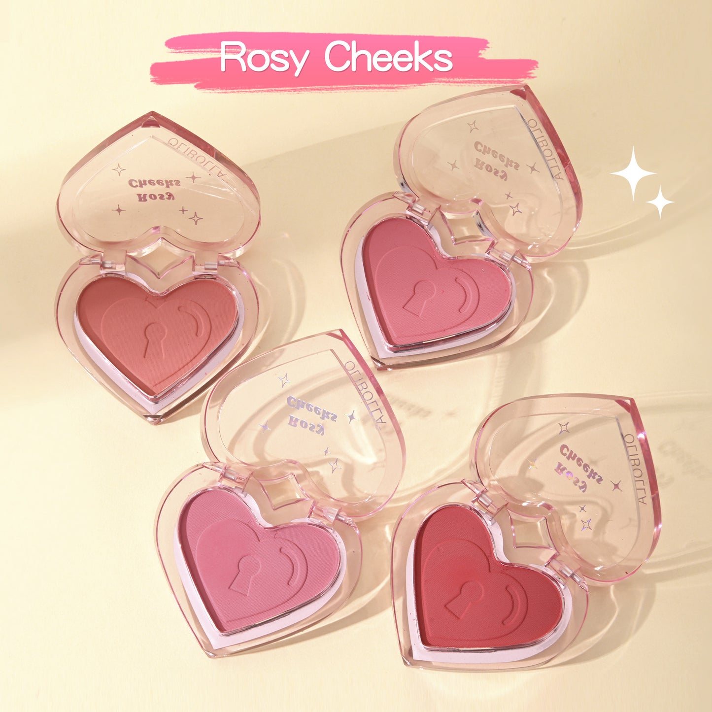 OLIBOLLA Heart-Shaped Blush & Contour Palette