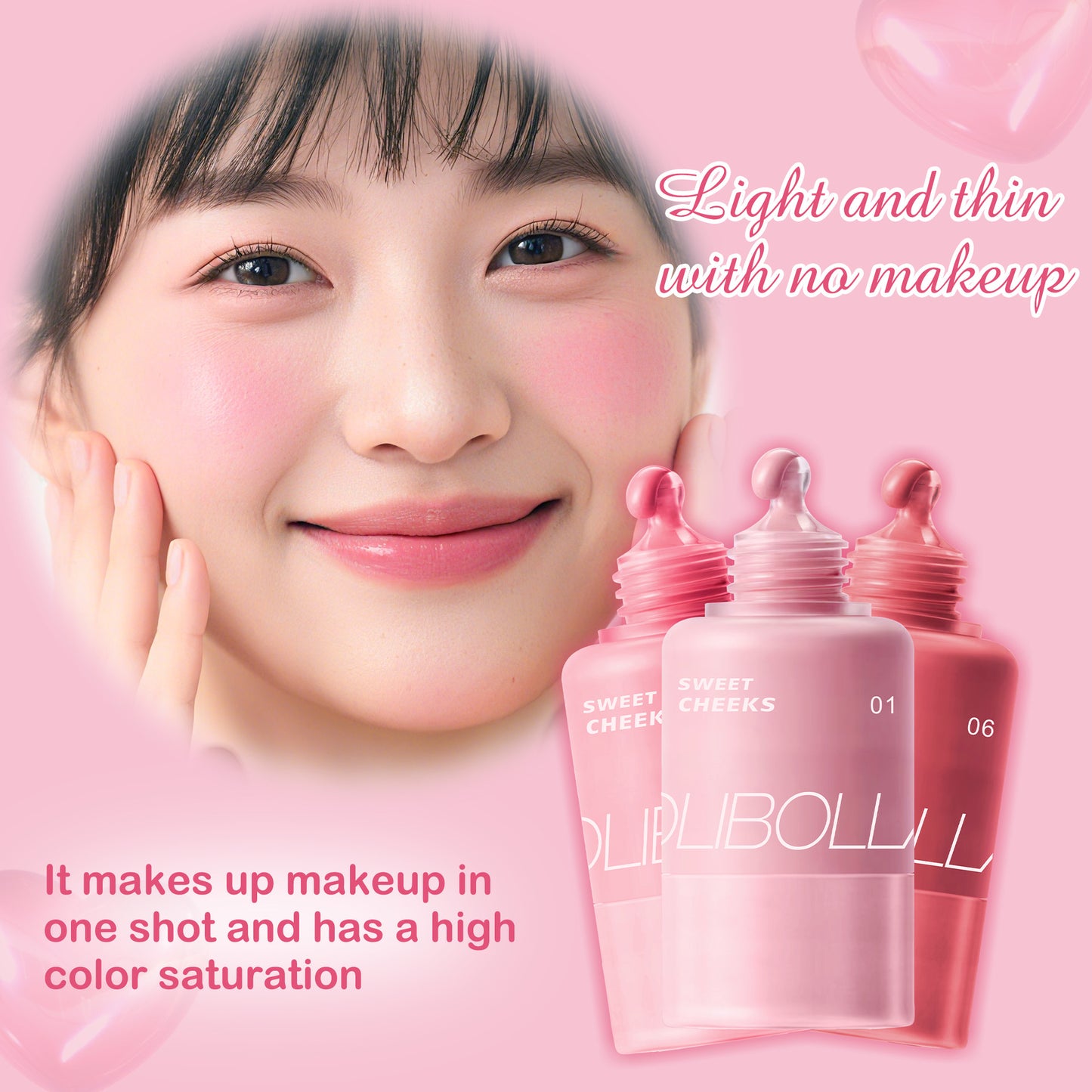 OLIBOLLA Baby Bottle Pump Blush | Dewy Liquid Blush | Long-Lasting Glow | Wholesale 12pcs MOQ | Worldwide Shipping