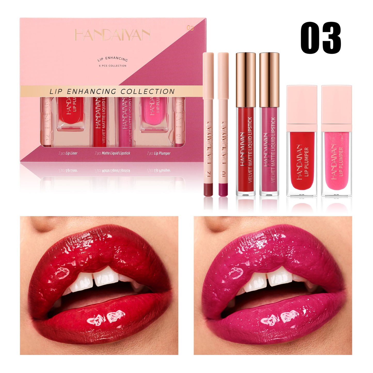 HANDAIYAN 6-Piece Liquid Lipstick Set