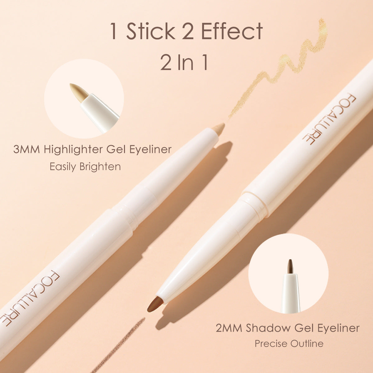FOCALLURE Double-Ended Eyeliner & Under-Eye Brightener Pen