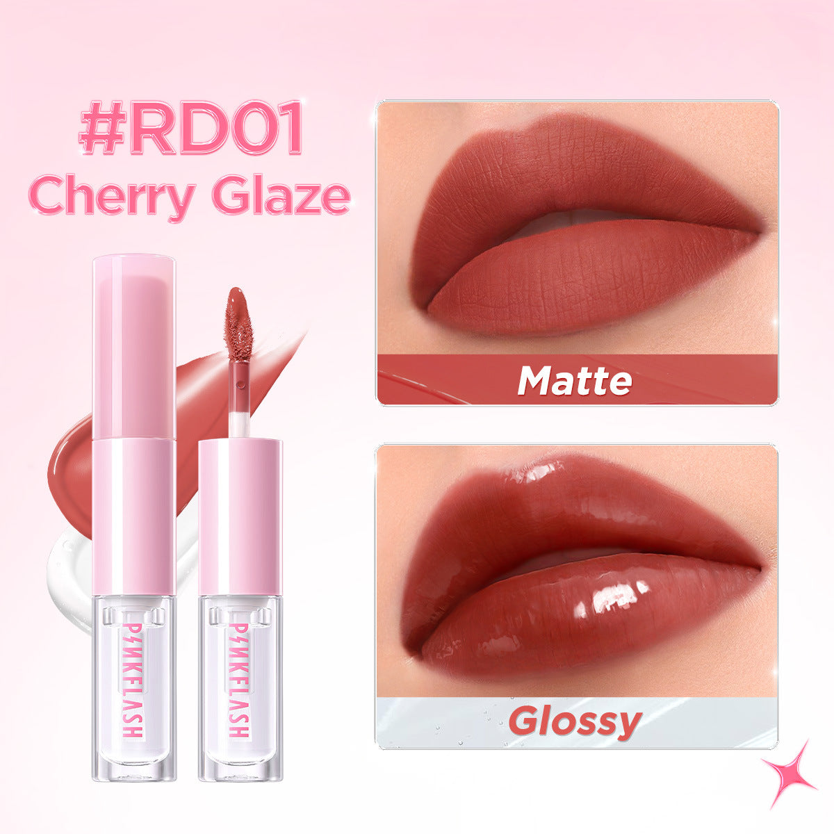 PINKFLASH Dual-Ended Matte Lip Stain & Glossy Lip Lacquer