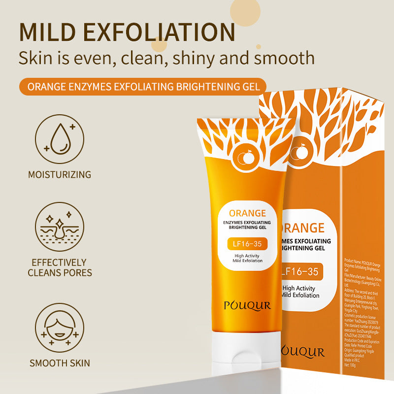 POUQUR Orange Enzyme Exfoliating Gel – Gentle Dead Skin & Deep Cleanser