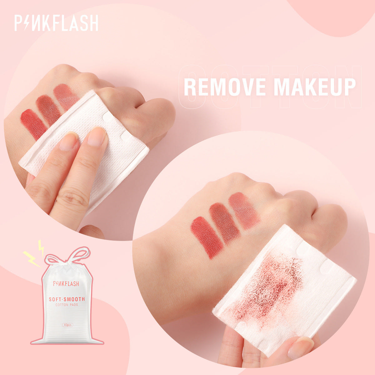 PINKFLASH Single-Use Cleansing & Soothing Cotton Pads