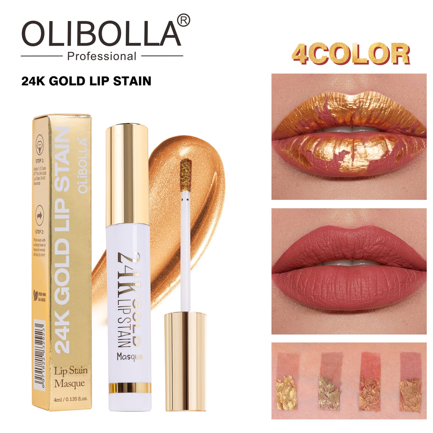 OLIBOLLA Turn Heads with Every Peel – 24K Gold Peel-Off Lip Mask 💋✨