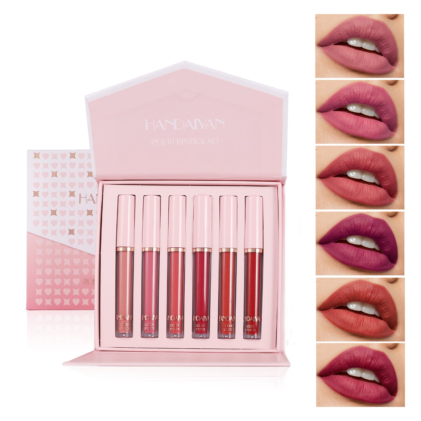 HANDAIYAN 6-Color Long-Lasting Liquid Lipstick Set