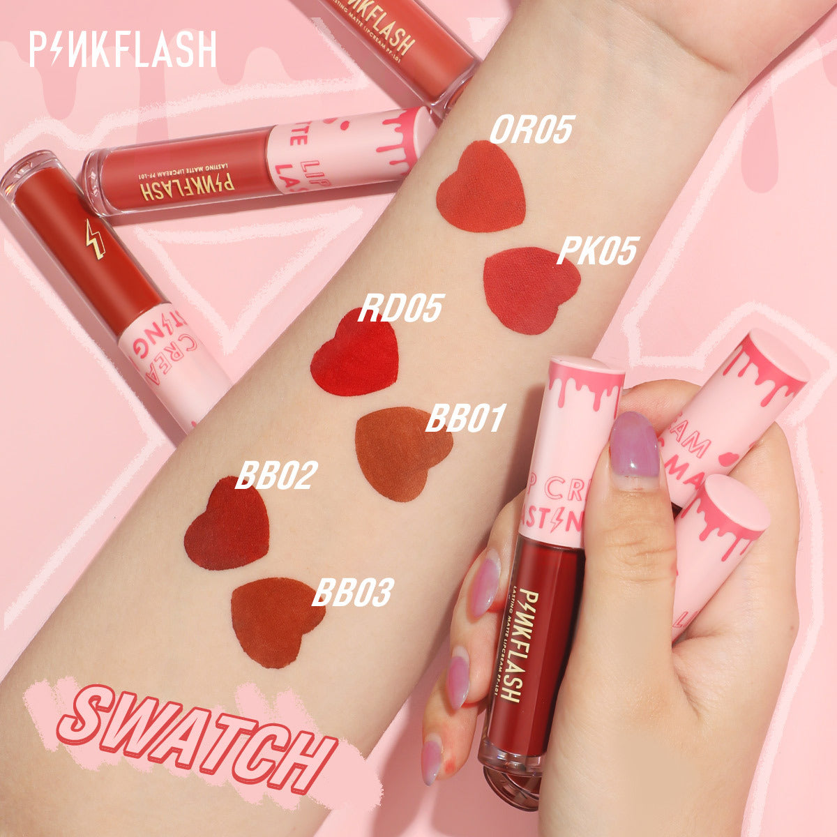 PINKFLASH High-Pigment Matte Liquid Lipstick