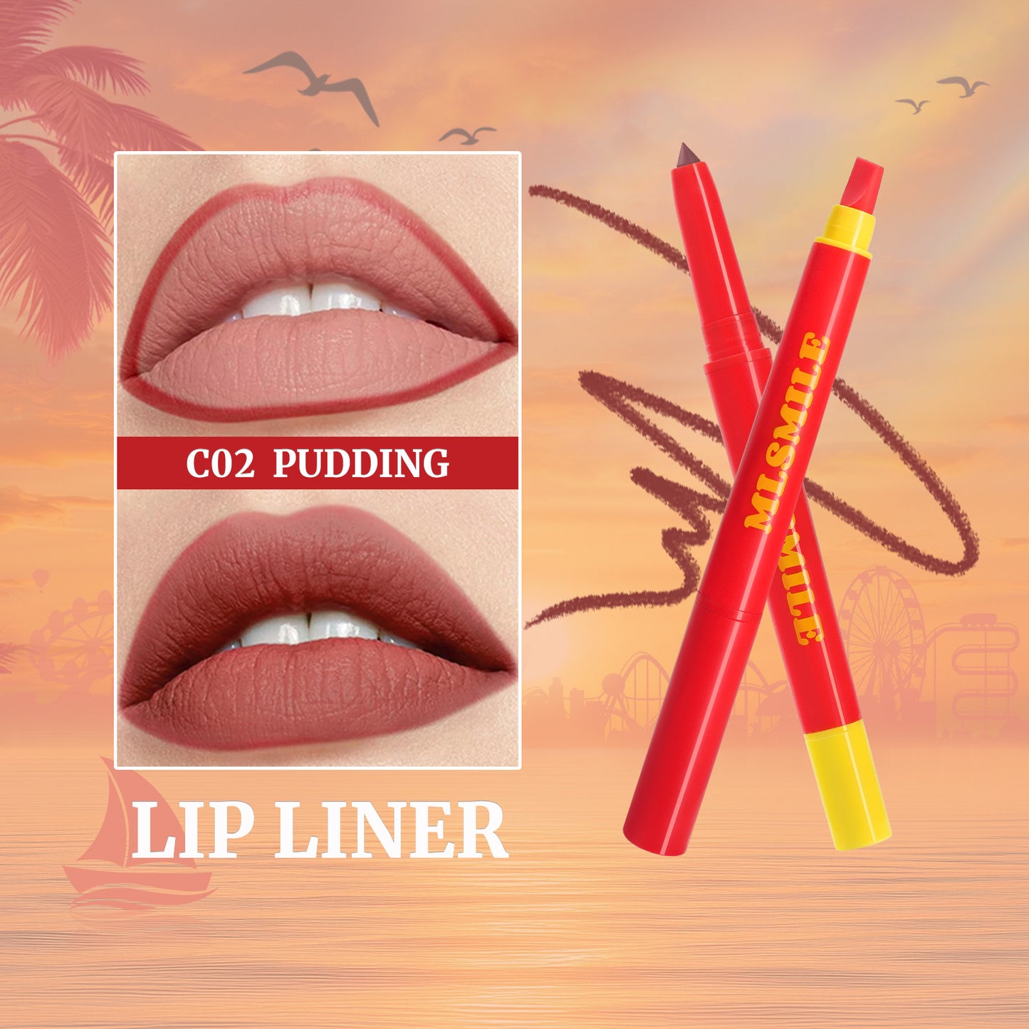 MLSMILE Matte Double-Ended Lip Liner Pen