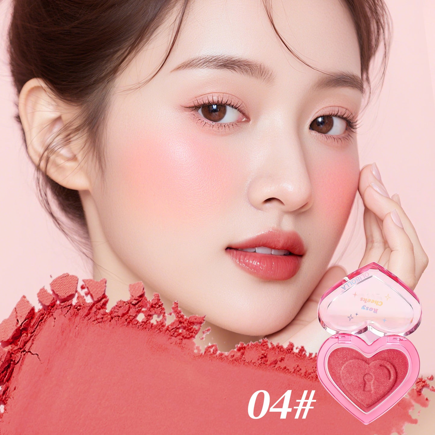 OLIBOLLA Heart-Shaped Blush & Contour Palette
