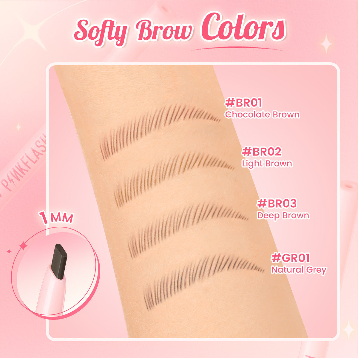 PINKFLASH Ultra-Slim Retractable Brow Pencil