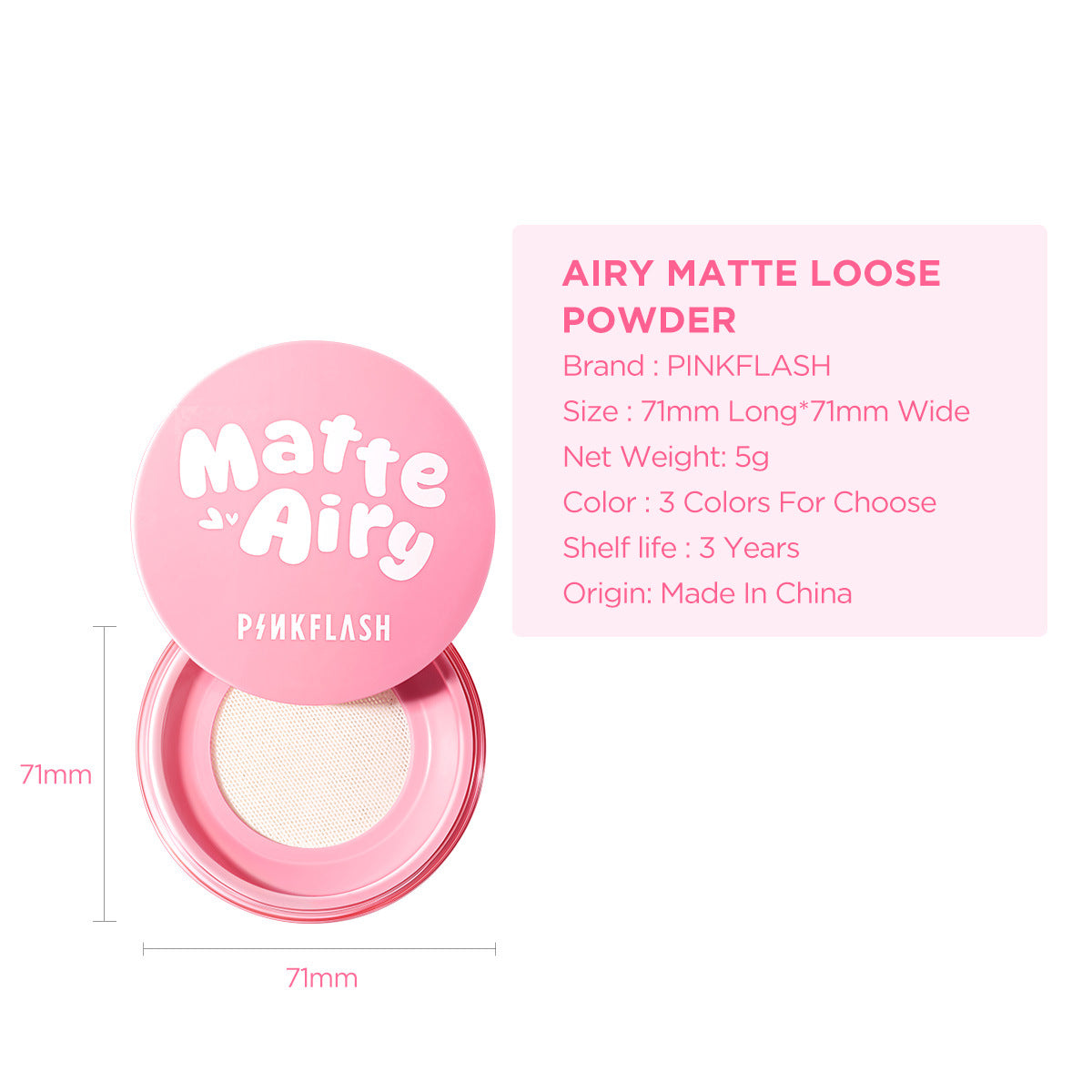 PINKFLASH Lightweight Matte Setting Powder
