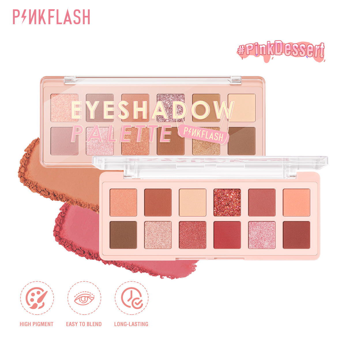 PINKFLASH 12-Color Eyeshadow Palette