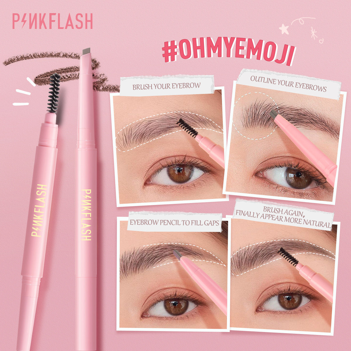 PINKFLASH Auto-Rotating Eyebrow Pencil