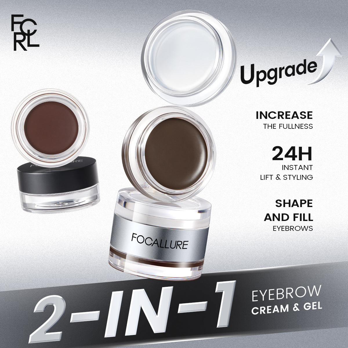FOCALLURE 2-in-1 Brow Pomade & Setting Gel