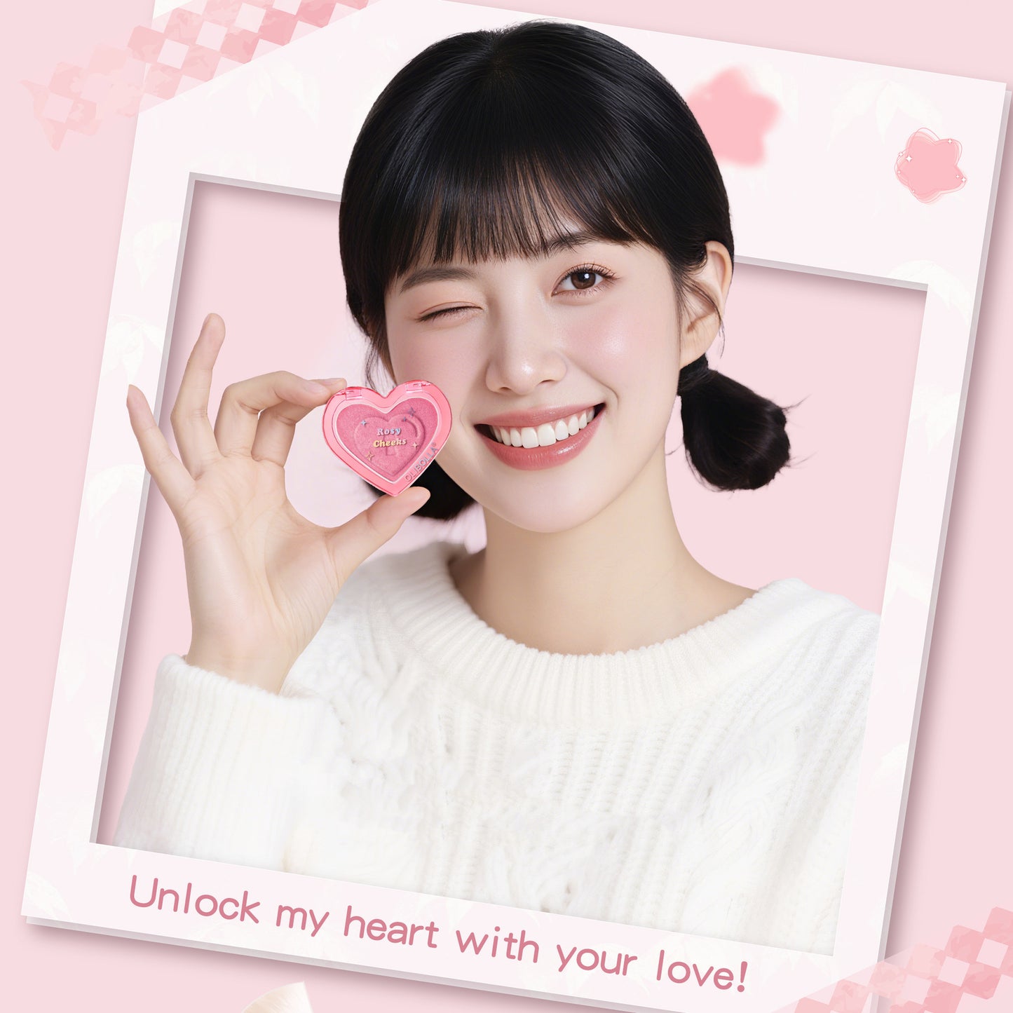 OLIBOLLA Heart-Shaped Blush & Contour Palette