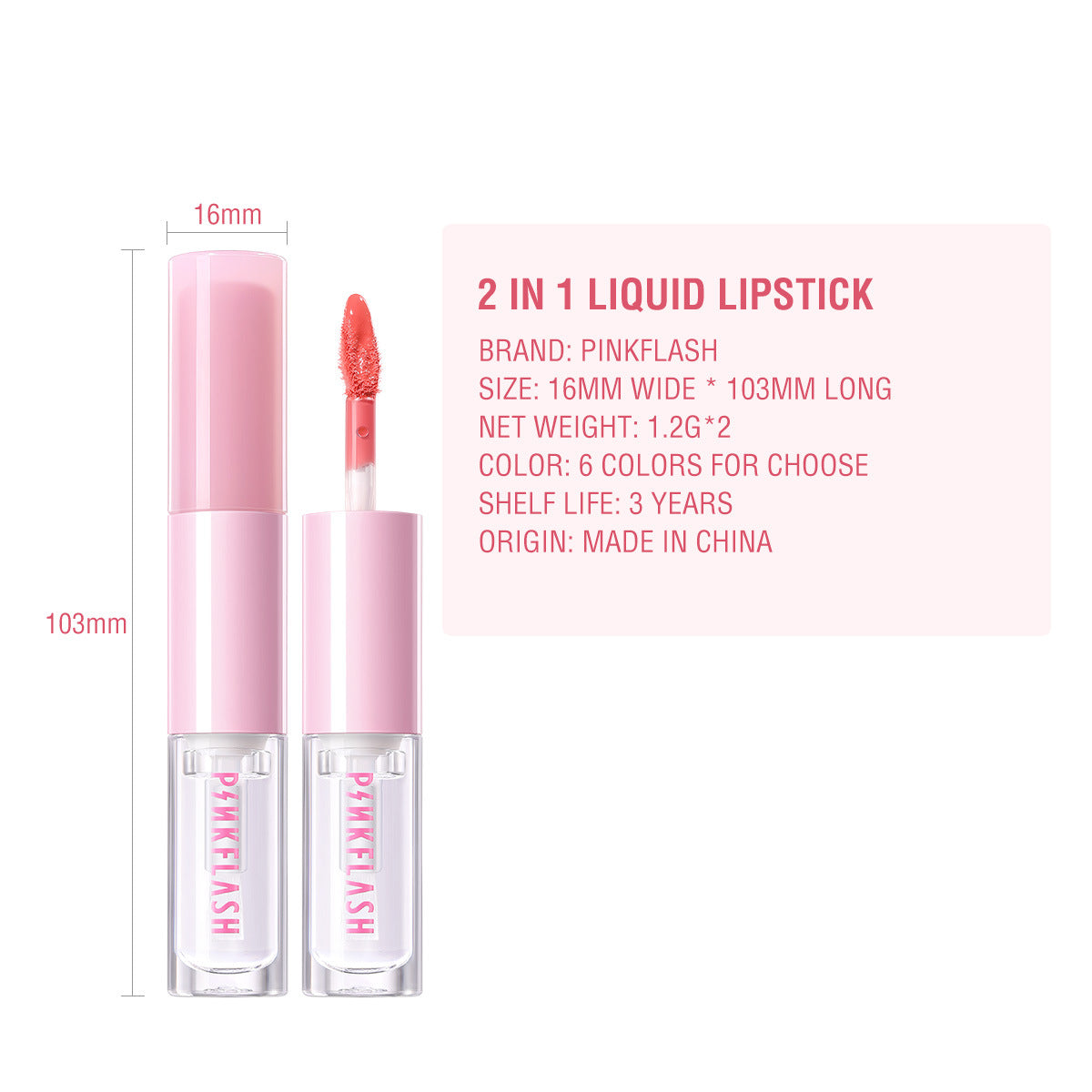 PINKFLASH Dual-Ended Matte Lip Stain & Glossy Lip Lacquer