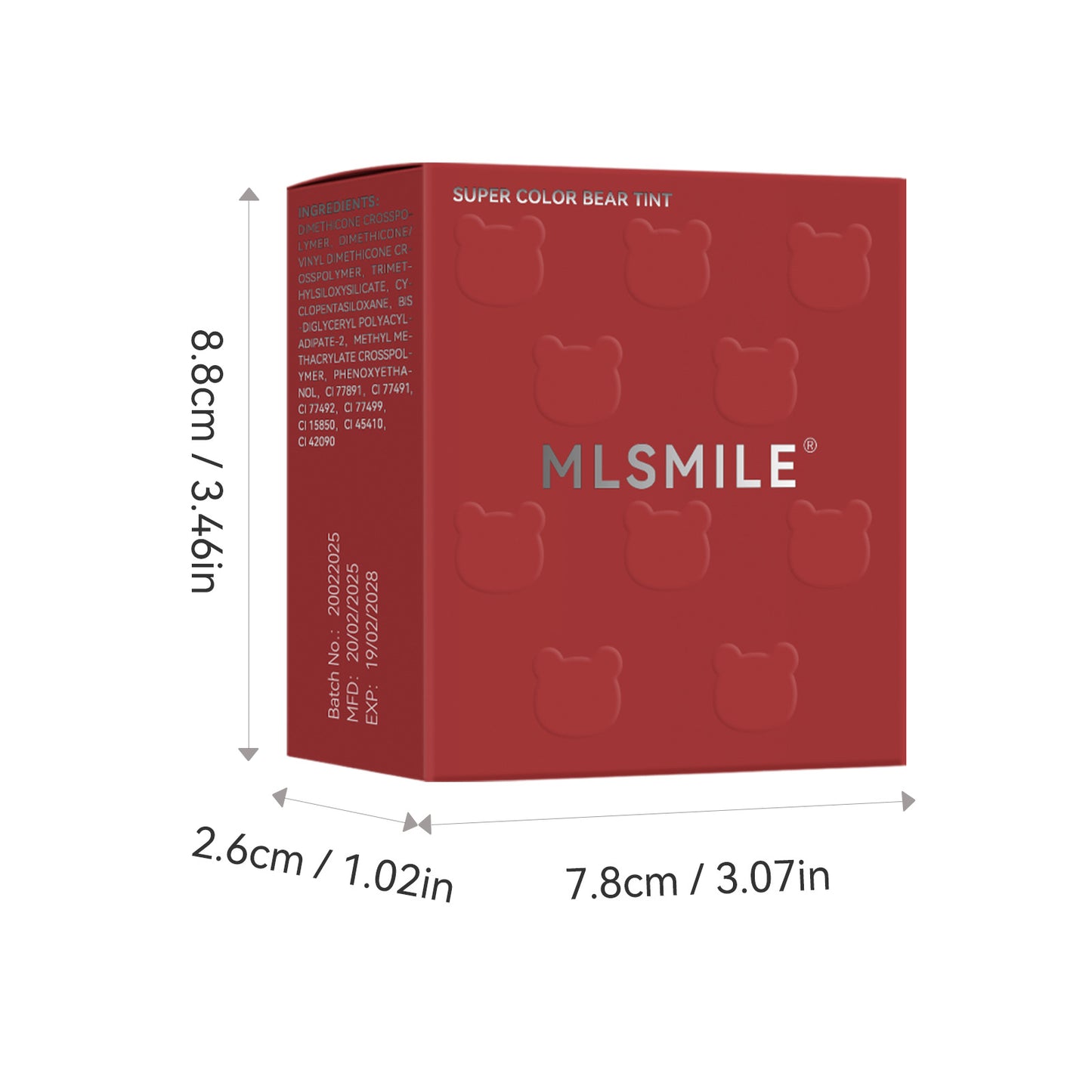 MLSMILE 3-Piece Teddy Lip Glaze Set