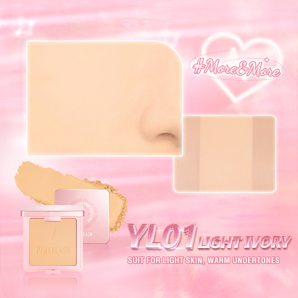 PINKFLASH Waterproof Setting Powder Compact