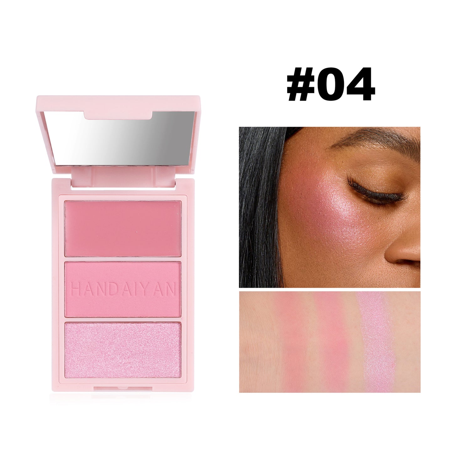 HANDAIYAN All-in-One Blush, Highlighter & Contour Palette