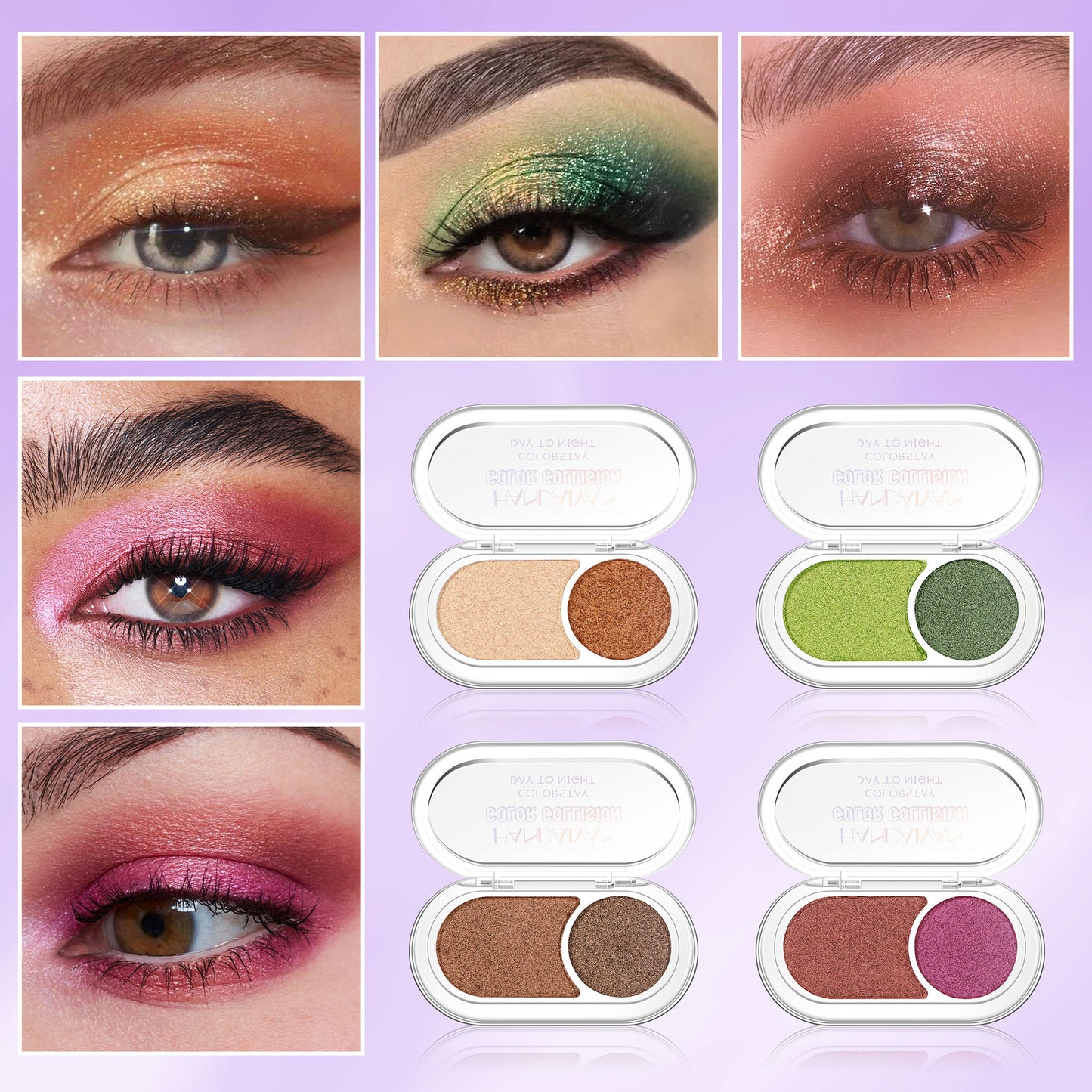 HANDAIYAN Dual-Color Eyeshadow Palette