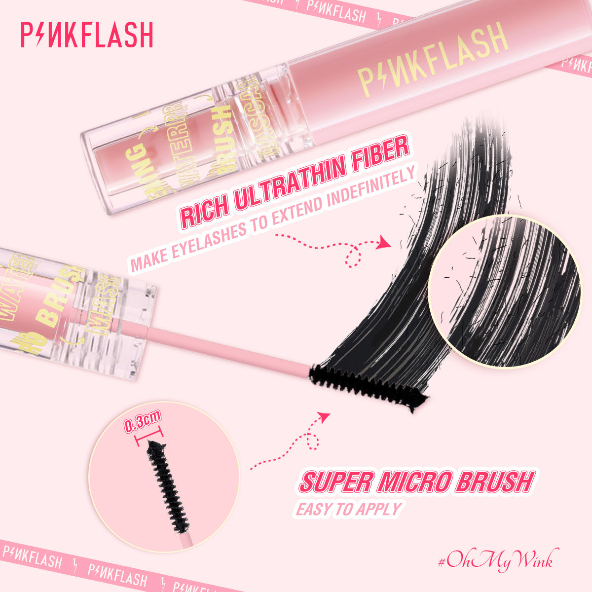 PINKFLASH Lash Volumizing Mascara (Oily Formula)