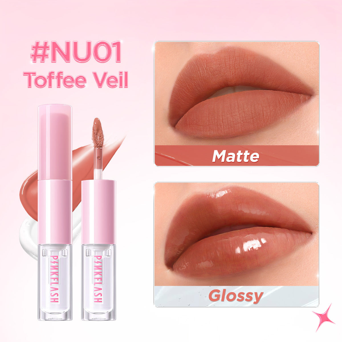 PINKFLASH Dual-Ended Matte Lip Stain & Glossy Lip Lacquer
