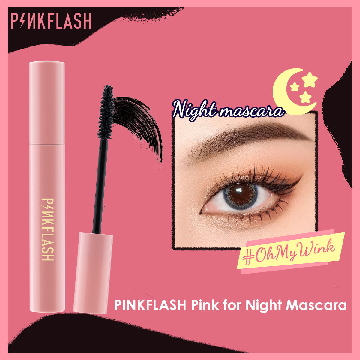 PINKFLASH Waterproof Smudge-Proof Mascara
