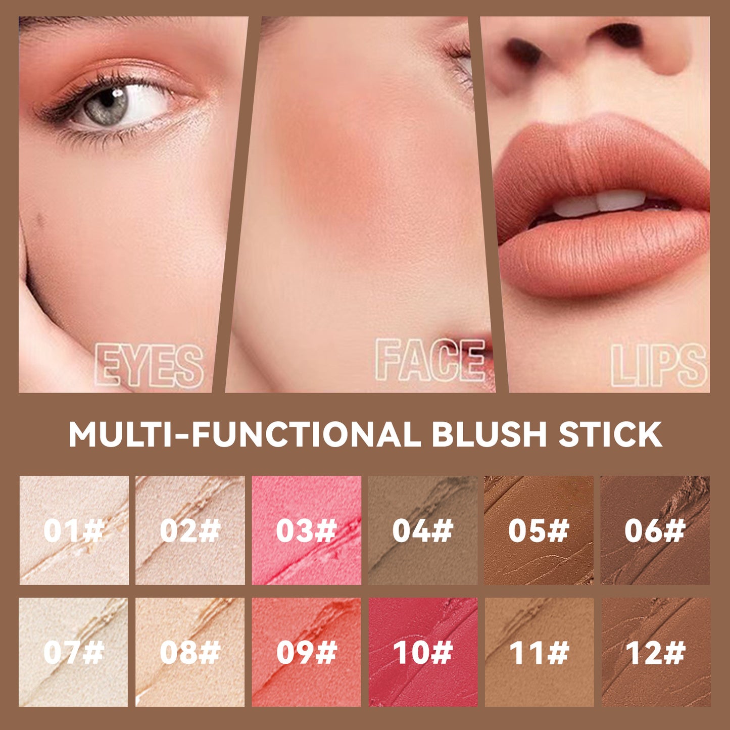 MLSMILE 3-Piece Highlight & Contour Stick Set