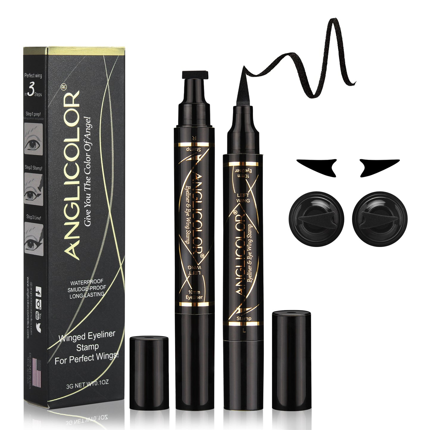 Anglicolor Dual-Ended Stamp Eyeliner Pen