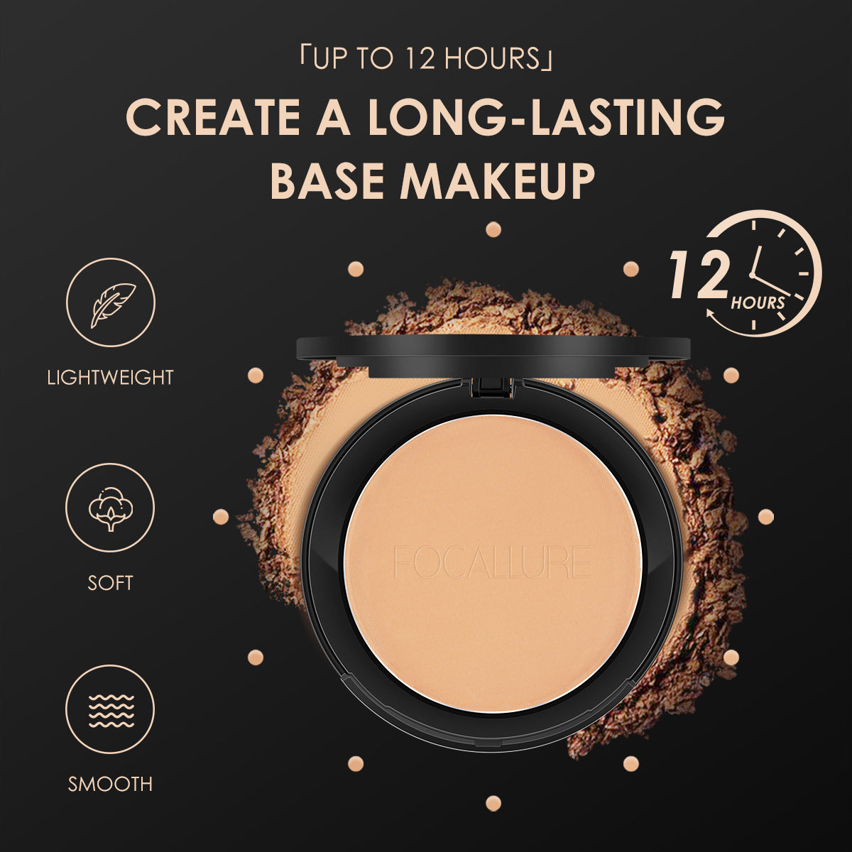 FOCALLURE Long-Lasting Setting Powder Compact