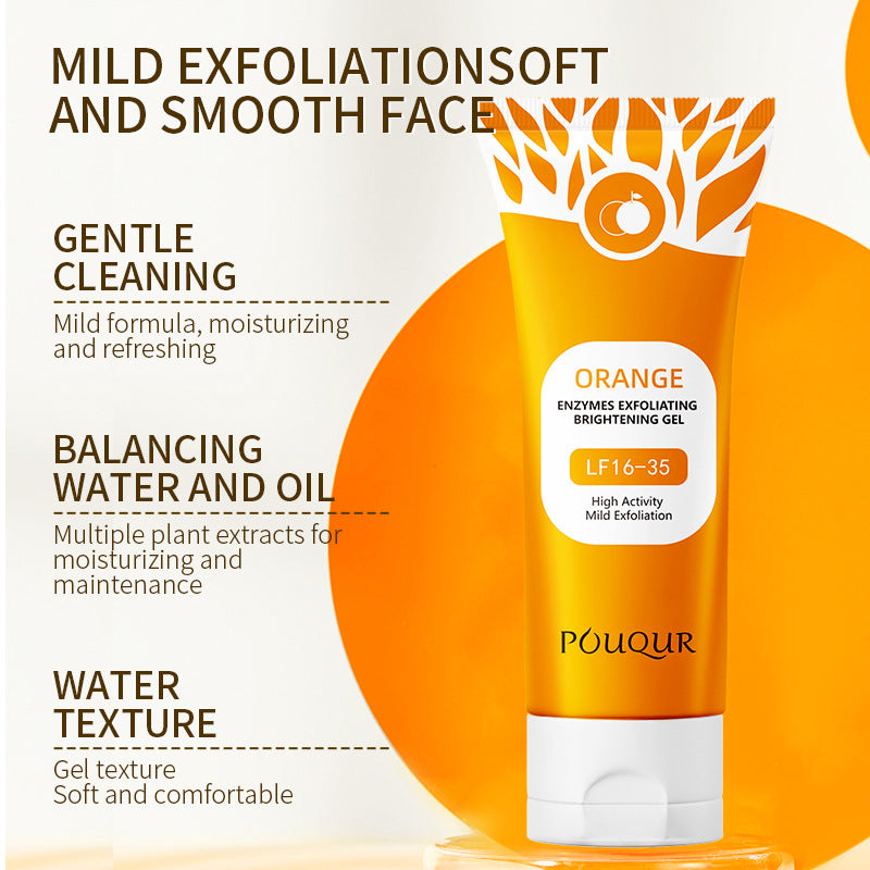 POUQUR Orange Enzyme Exfoliating Gel – Gentle Dead Skin & Deep Cleanser