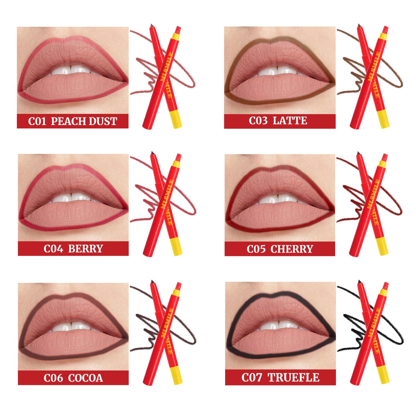 MLSMILE Matte Double-Ended Lip Liner Pen
