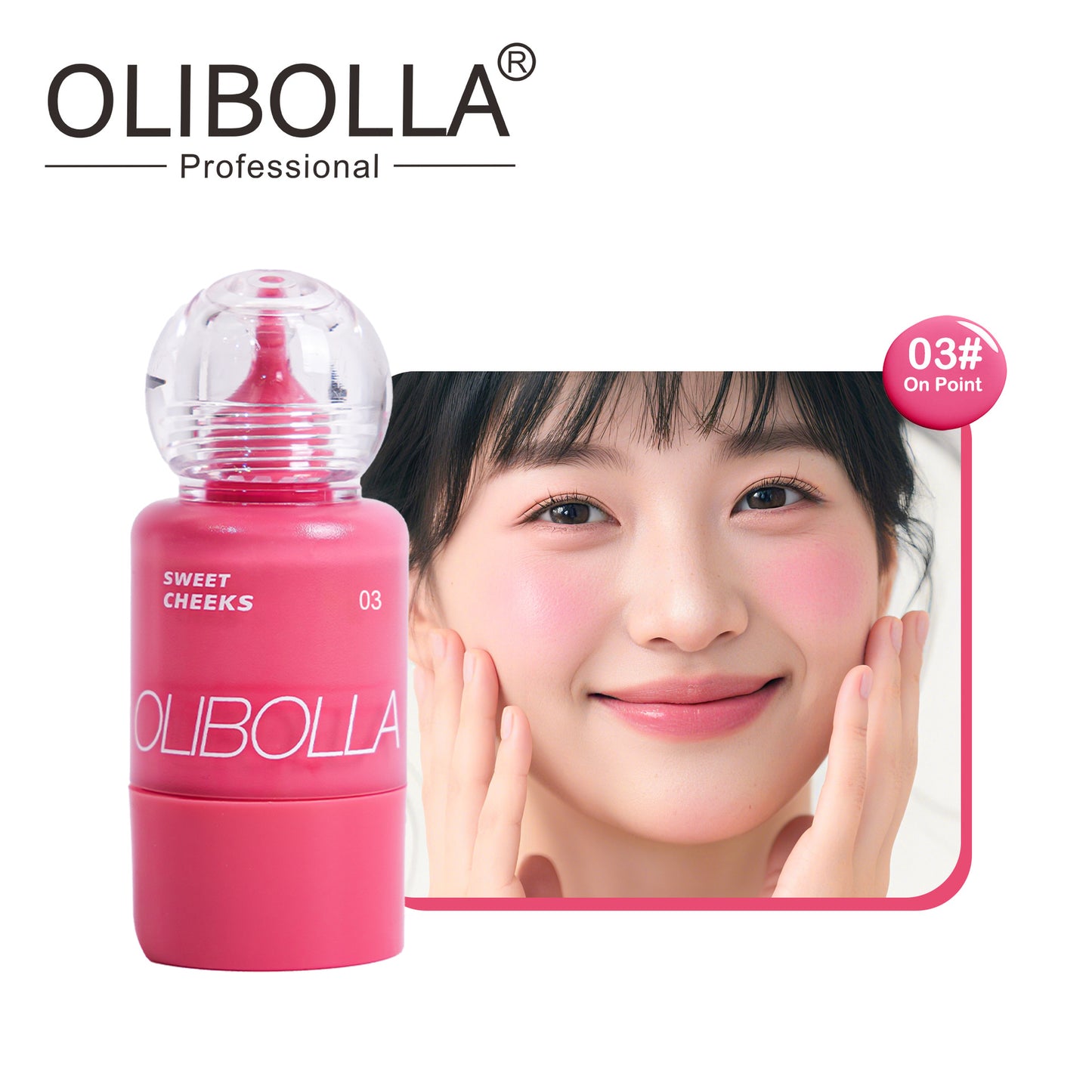 OLIBOLLA Baby Bottle Pump Blush | Dewy Liquid Blush | Long-Lasting Glow | Wholesale 12pcs MOQ | Worldwide Shipping