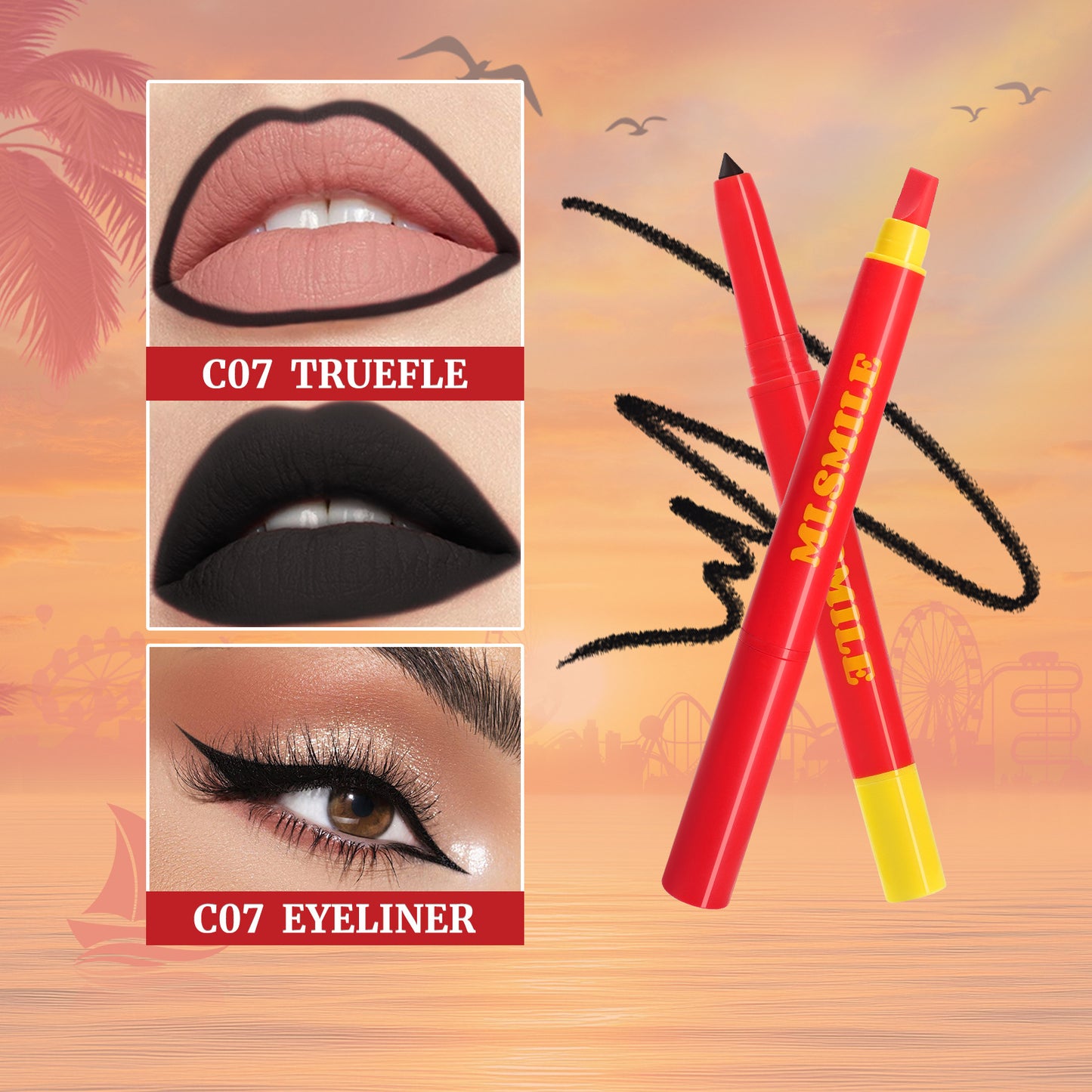 MLSMILE Matte Double-Ended Lip Liner Pen