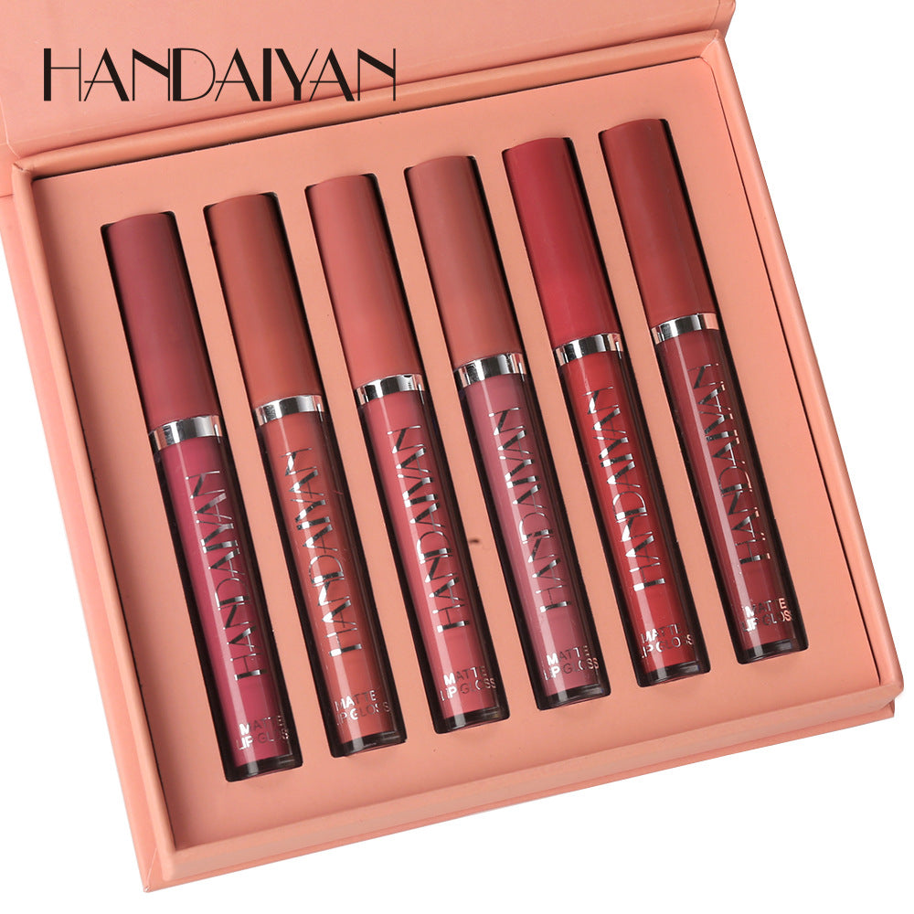 HANDAIYAN 6-Piece Matte Lip Glaze Set