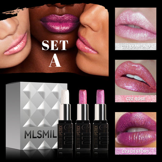 MLSMILE 3-Piece Lipstick Set