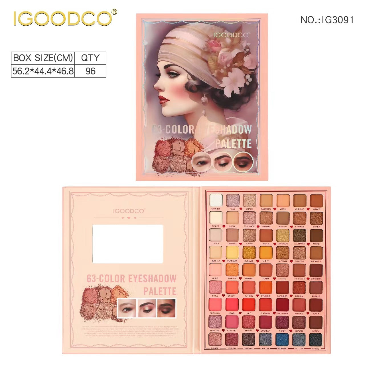 IGOODCO 63 Color Matte Eyeshadow Palette
