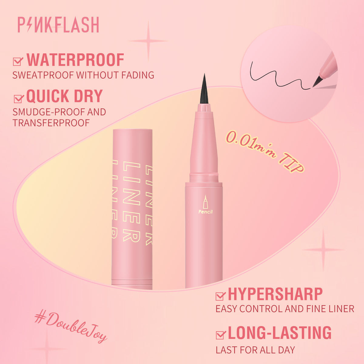 PINKFLASH Quick-Dry Waterproof Liquid Eyeliner Pen